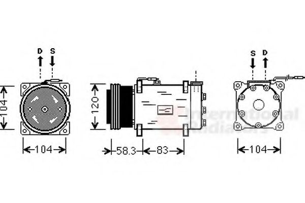 Imagine Compresor, climatizare VAN WEZEL 4300K284