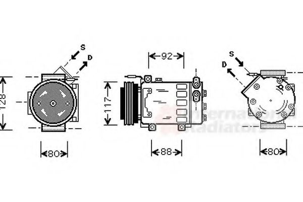 Imagine Compresor, climatizare VAN WEZEL 4300K285