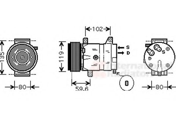 Imagine Compresor, climatizare VAN WEZEL 4300K385