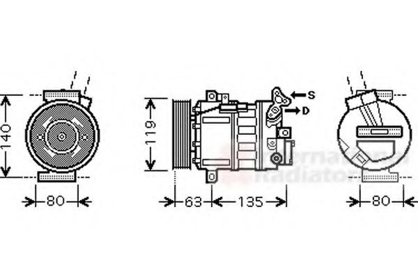 Imagine Compresor, climatizare VAN WEZEL 4300K389