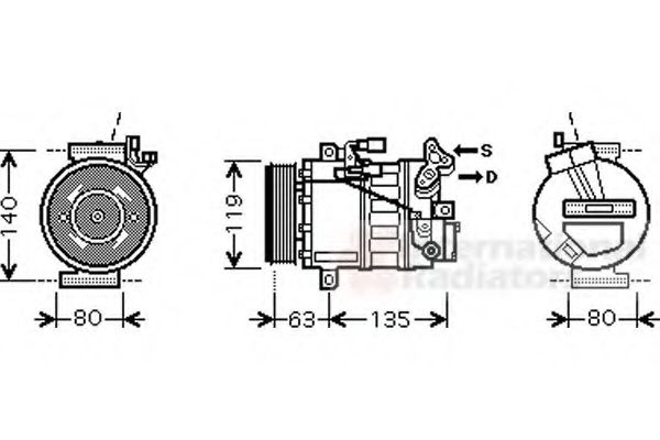 Imagine Compresor, climatizare VAN WEZEL 4300K392