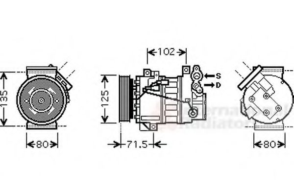 Imagine Compresor, climatizare VAN WEZEL 4300K393