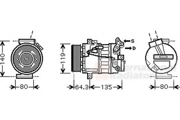 Imagine Compresor, climatizare VAN WEZEL 4300K394