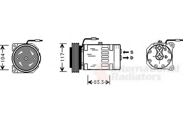 Imagine Compresor, climatizare VAN WEZEL 4300K403