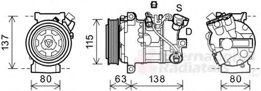 Imagine Compresor, climatizare VAN WEZEL 4300K491