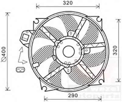 Imagine Ventilator, radiator VAN WEZEL 4377747