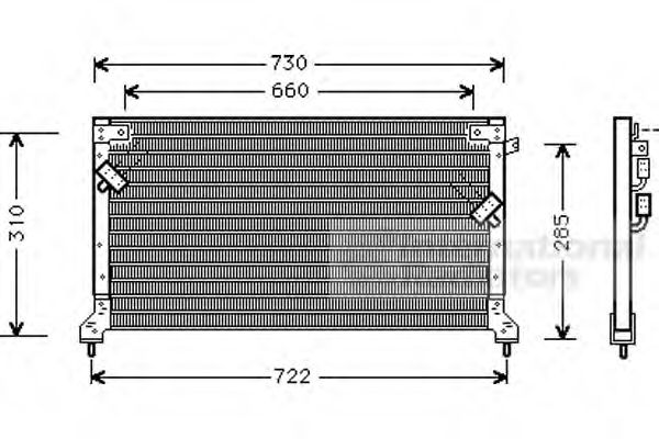 Imagine Condensator, climatizare VAN WEZEL 51005040