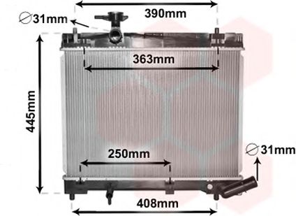 Imagine Radiator, racire motor VAN WEZEL 53002663