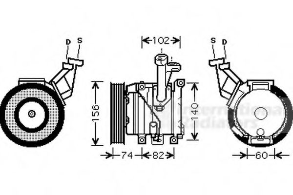 Imagine Compresor, climatizare VAN WEZEL 5300K440