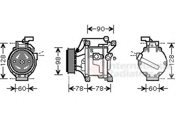 Imagine Compresor, climatizare VAN WEZEL 5300K443