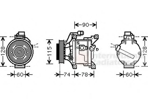 Imagine Compresor, climatizare VAN WEZEL 5300K450