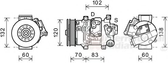 Imagine Compresor, climatizare VAN WEZEL 5300K627