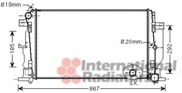 Imagine Radiator, racire motor VAN WEZEL 58002279