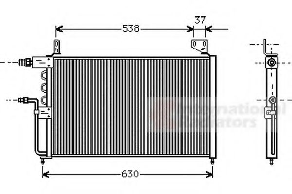 Imagine Condensator, climatizare VAN WEZEL 58005138