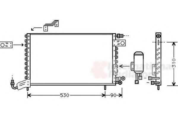 Imagine Condensator, climatizare VAN WEZEL 58005142