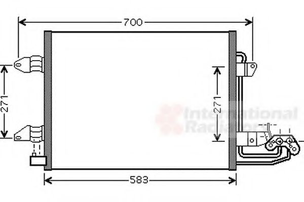 Imagine Condensator, climatizare VAN WEZEL 58005211