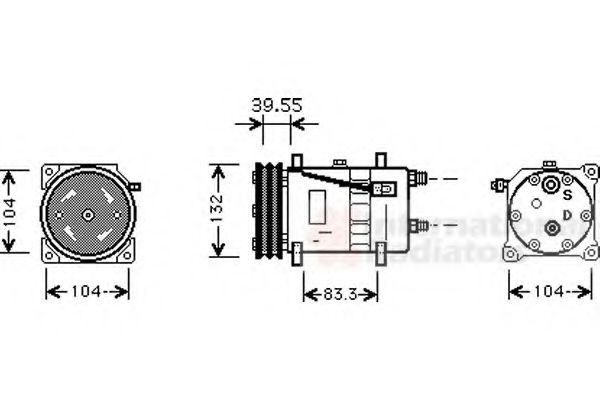 Imagine Compresor, climatizare VAN WEZEL 5800K074