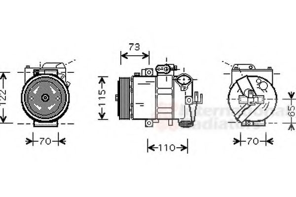 Imagine Compresor, climatizare VAN WEZEL 5800K240