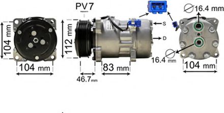 Imagine Compresor, climatizare VAN WEZEL 5800K288