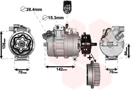 Imagine Compresor, climatizare VAN WEZEL 5800K987