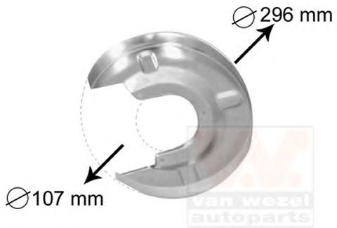 Imagine protectie stropire,disc frana VAN WEZEL 5874373