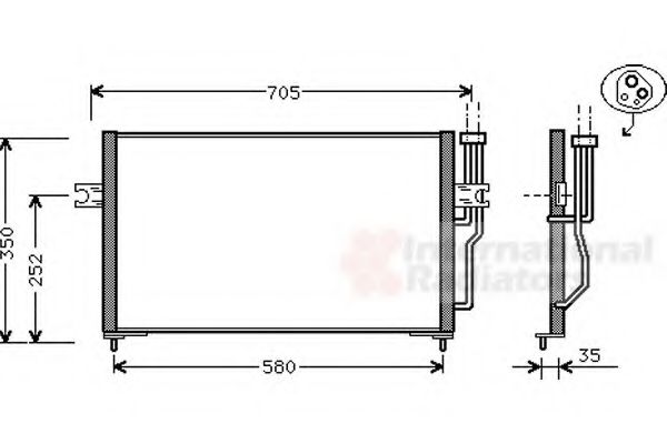 Imagine Condensator, climatizare VAN WEZEL 59005086