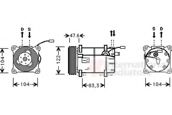 Imagine Compresor, climatizare VAN WEZEL 5900K109