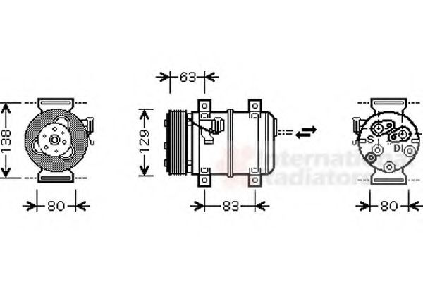 Imagine Compresor, climatizare VAN WEZEL 5900K120