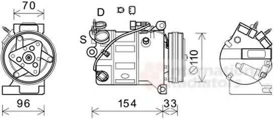 Imagine Compresor, climatizare VAN WEZEL 5900K183