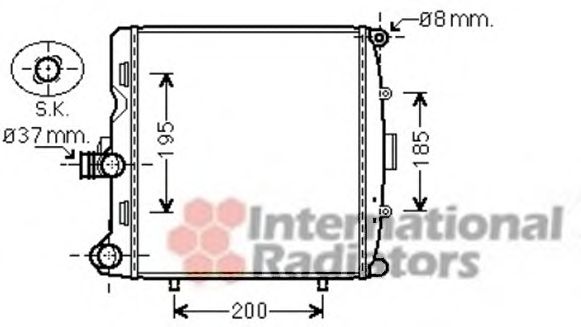 Imagine Radiator, racire motor VAN WEZEL 74002055