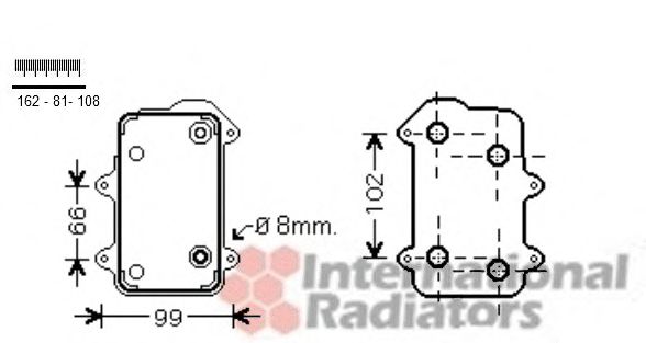 Imagine Radiator ulei, ulei motor VAN WEZEL 74003063