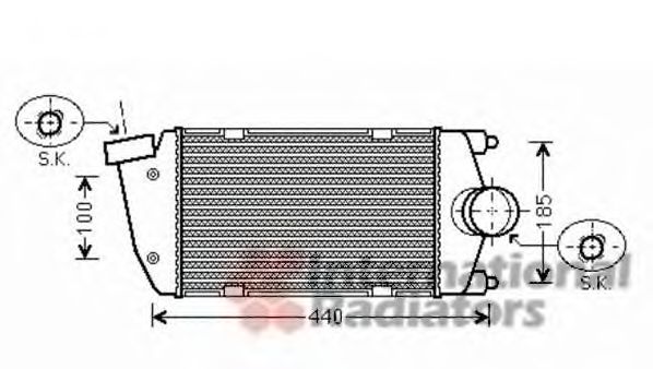 Imagine Intercooler, compresor VAN WEZEL 74004058