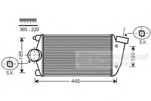 Imagine Intercooler, compresor VAN WEZEL 74004071