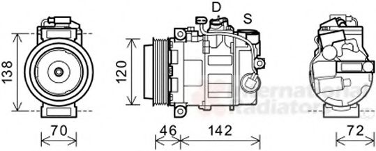 Imagine Compresor, climatizare VAN WEZEL 7400K074