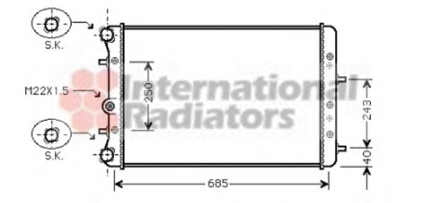 Imagine Radiator, racire motor VAN WEZEL 76002006