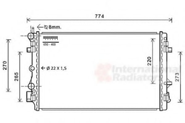 Imagine Radiator, racire motor VAN WEZEL 76002021