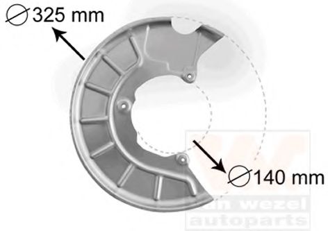 Imagine protectie stropire,disc frana VAN WEZEL 7622372