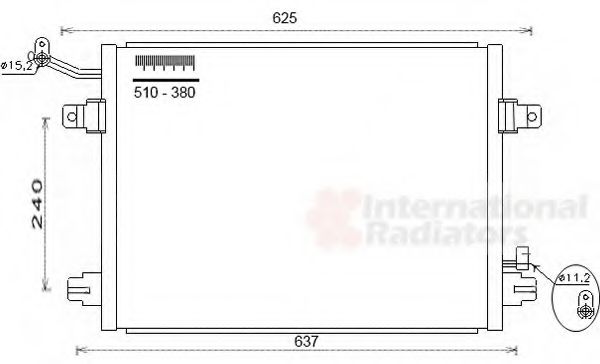 Imagine Condensator, climatizare VAN WEZEL 77005048