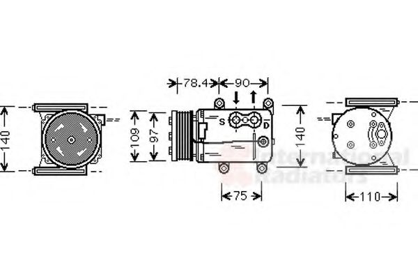 Imagine Compresor, climatizare VAN WEZEL 7700K026