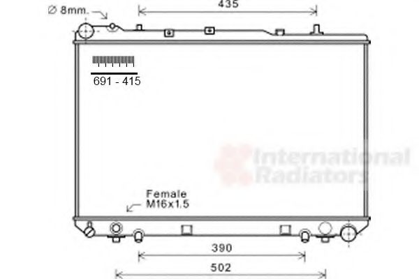 Imagine Radiator, racire motor VAN WEZEL 81002101