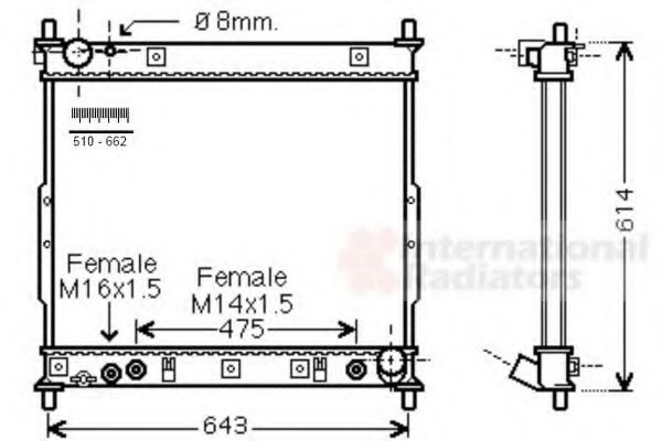 Imagine Radiator, racire motor VAN WEZEL 81002104