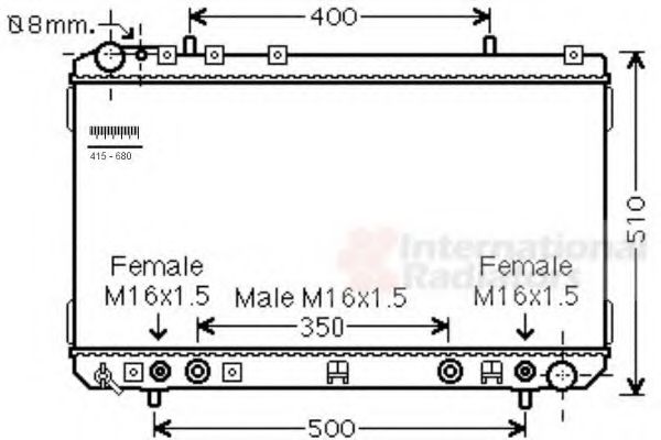 Imagine Radiator, racire motor VAN WEZEL 81002106