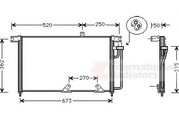 Imagine Condensator, climatizare VAN WEZEL 81005033