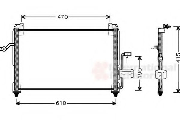 Imagine Condensator, climatizare VAN WEZEL 81005045