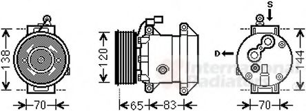 Imagine Compresor, climatizare VAN WEZEL 8100K095