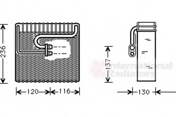 Imagine evaporator,aer conditionat VAN WEZEL 8100V035