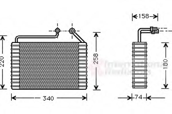 Imagine evaporator,aer conditionat VAN WEZEL 8100V047