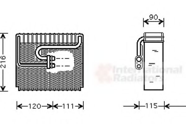 Imagine evaporator,aer conditionat VAN WEZEL 8100V048