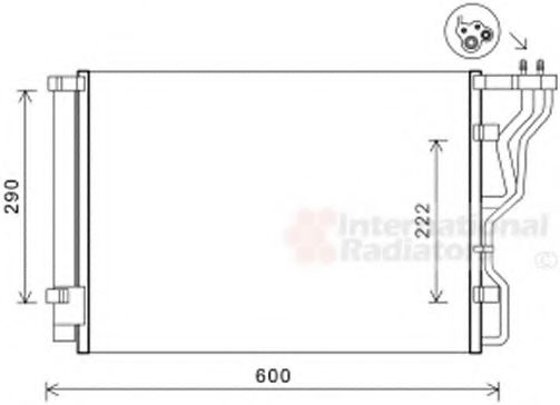 Condensator, climatizare VAN WEZEL 82005299
