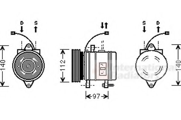 Imagine Compresor, climatizare VAN WEZEL 8200K013